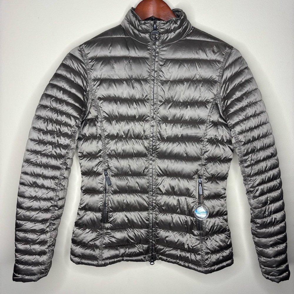 Barbour Winter Tartan Baffle Quilt Fibre Down Jacket Womens Size US 6 EUR 36